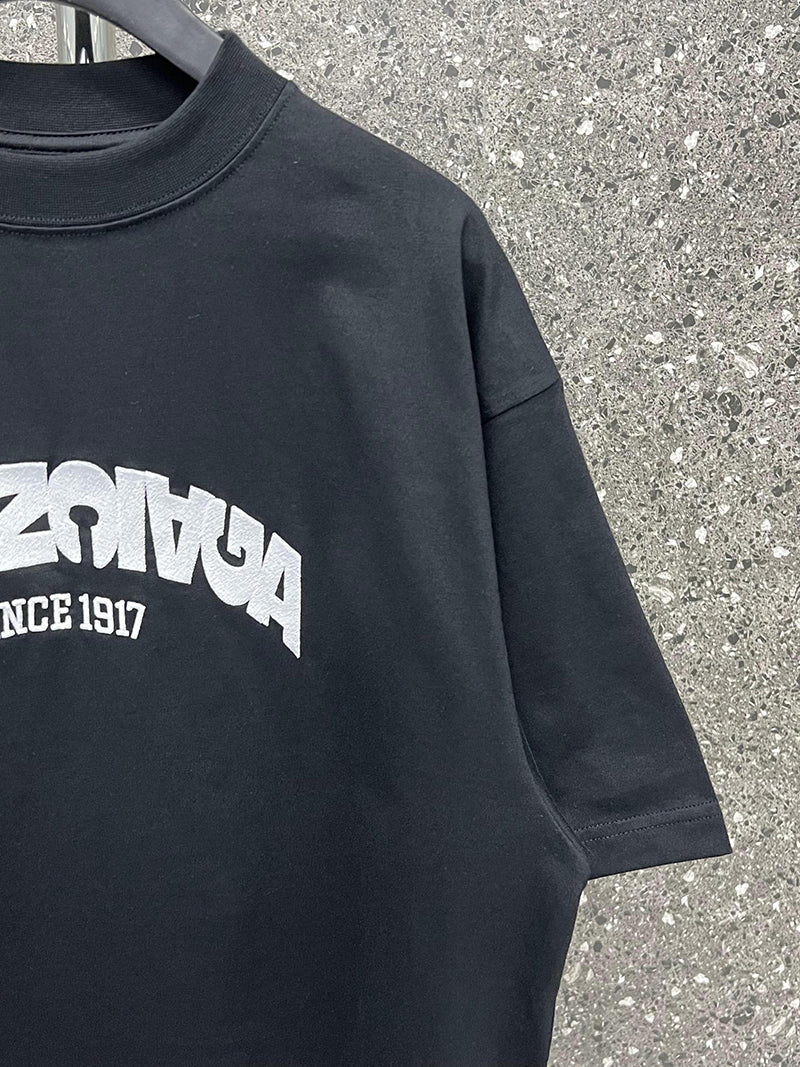 Balenciaga Logo Print Oversized T-Shirt Black