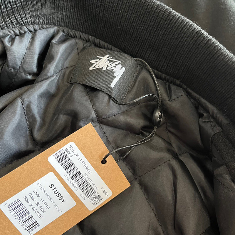 Stussy x Dries Van Noten Varsity Jacket Black