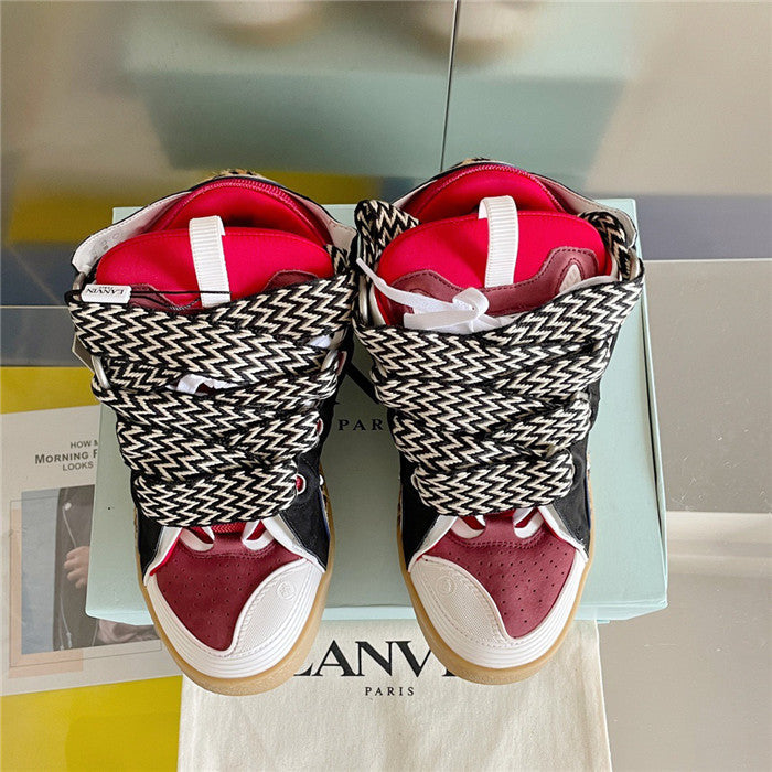 Lanvin Curb Sneaker Black, Burgundy, & Leopard
