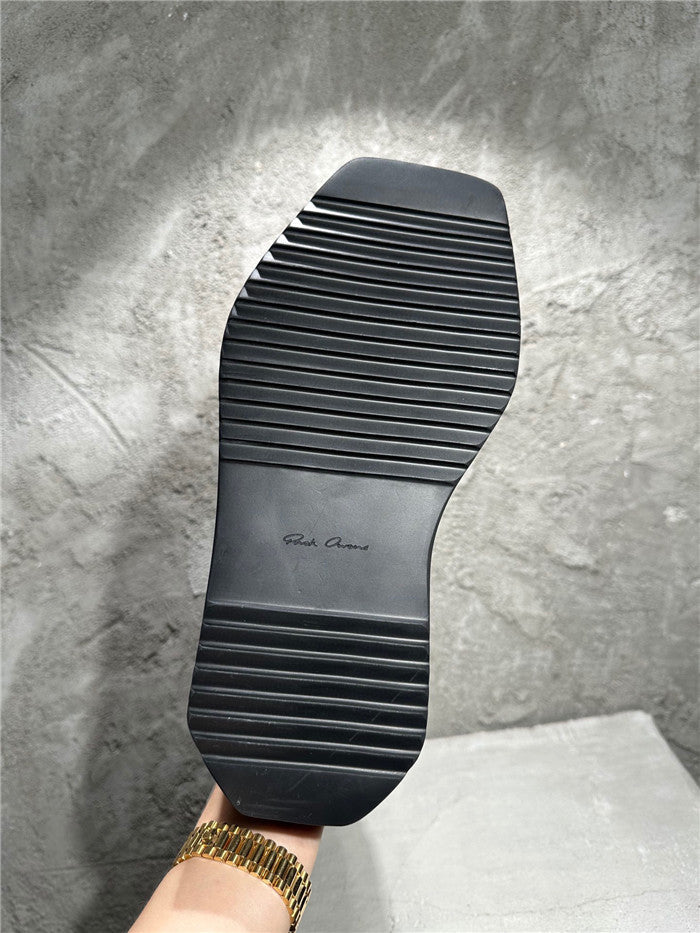 Rick Owens Black Moto Cyclops Suede Boots