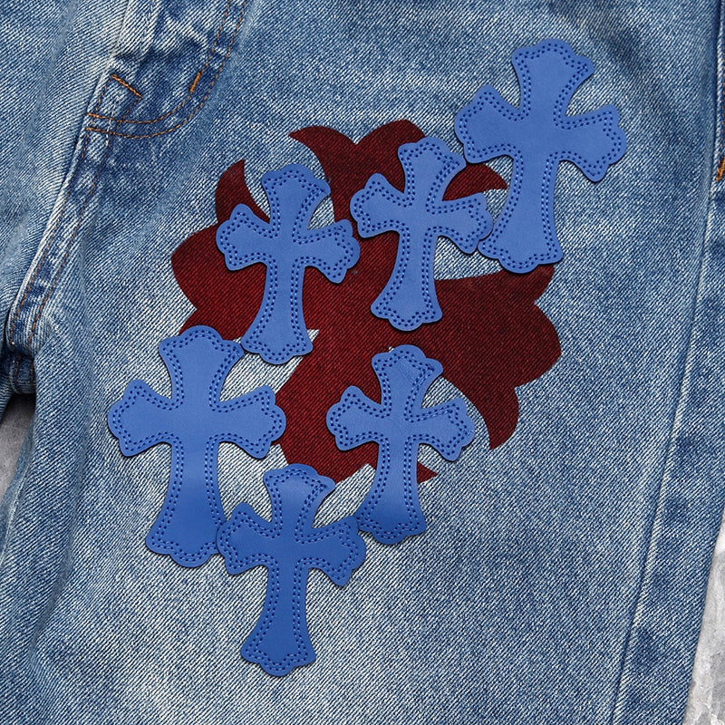 Chrome Hearts Vintage Levi's Stencil Cross Patch Denim