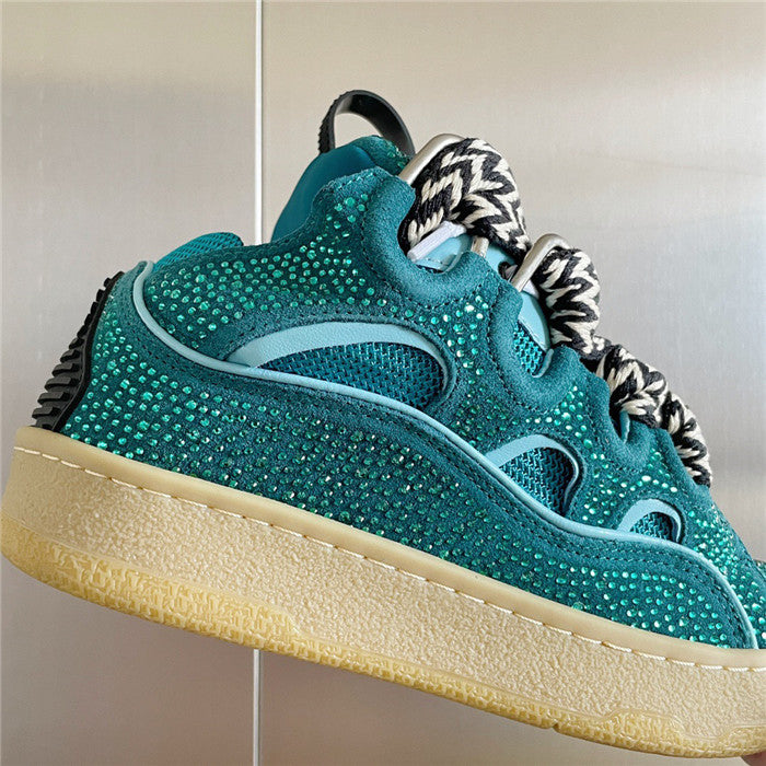 Lanvin Curb Sneaker Crystal Suede