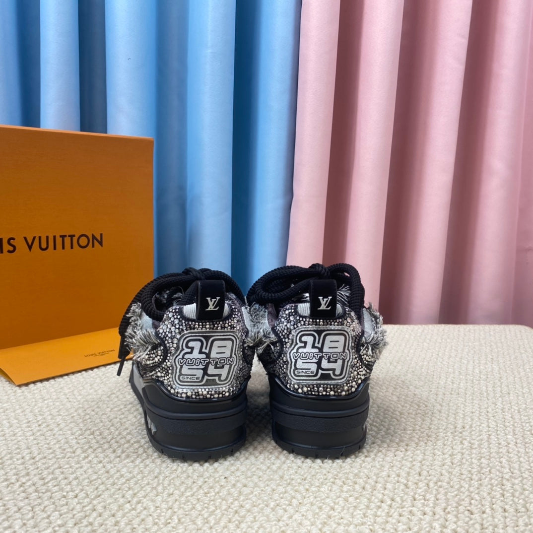 Louis Vuitton Skate Trainer Black Swarovski Monogram