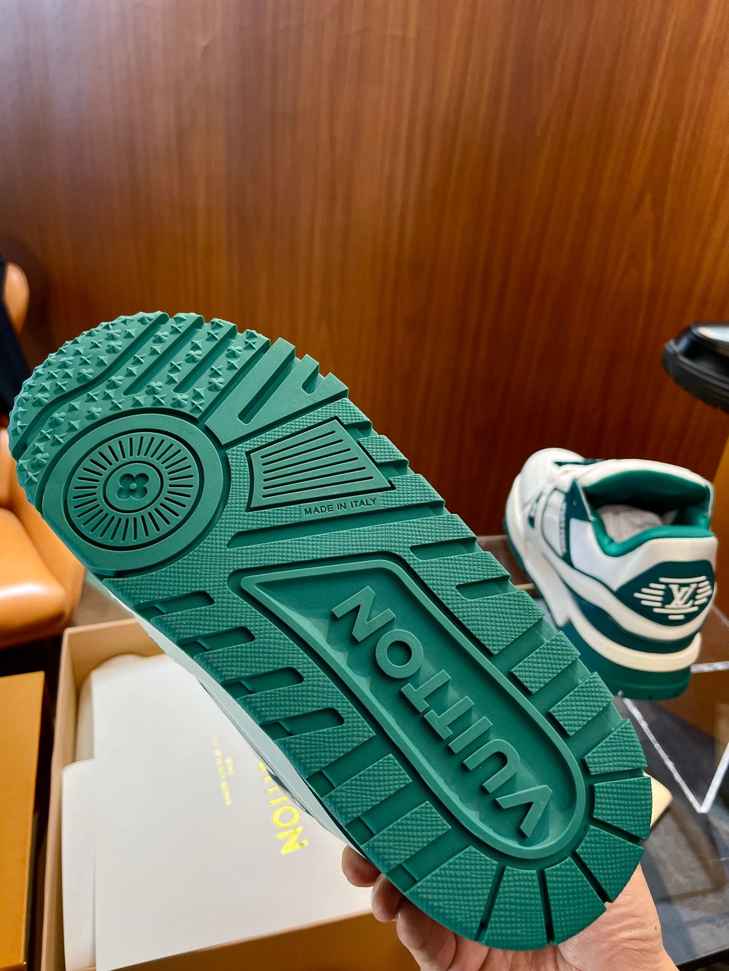 Louis Vuitton LV Trainer Maxi White Green