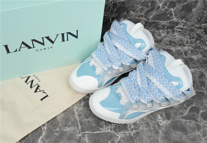 Lanvin Curb Sneaker White Light Blue