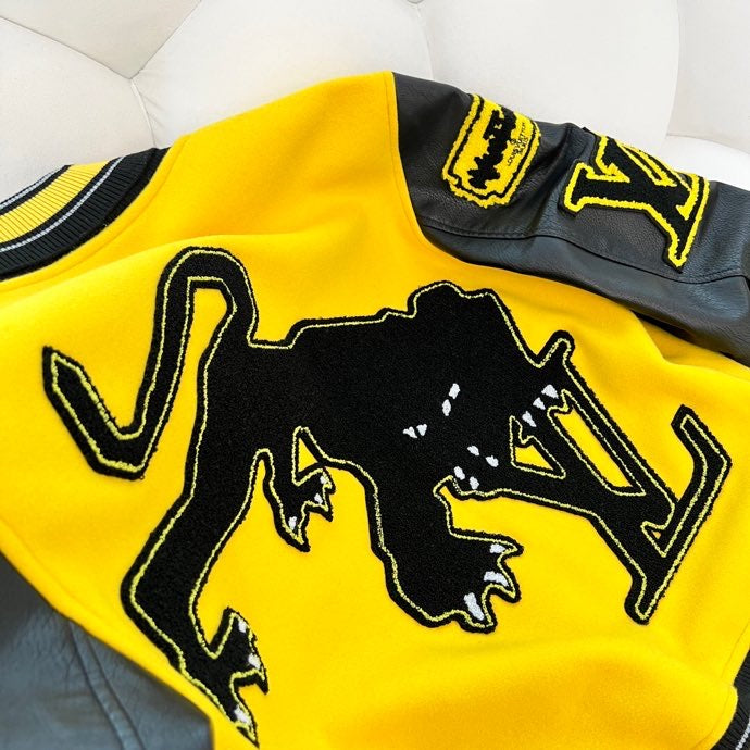 LEATHER EMBROIDERED VARSITY YELLOW | LOUIS VUITTON