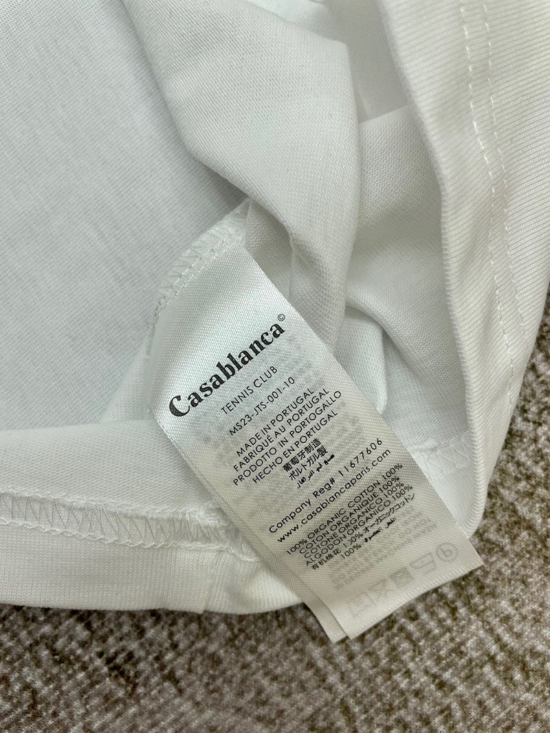 CASABLANCA Grand Prix Logo Double Sided Tee White