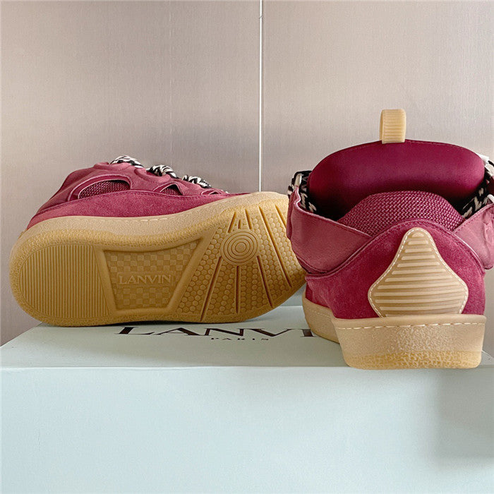 Lanvin Curb Sneakers In Burgundy