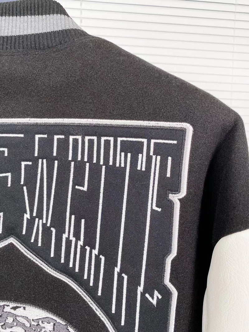 OFF-WHITE c/o Virgil Abloh Meteor Moon Bomber Jacket in Black