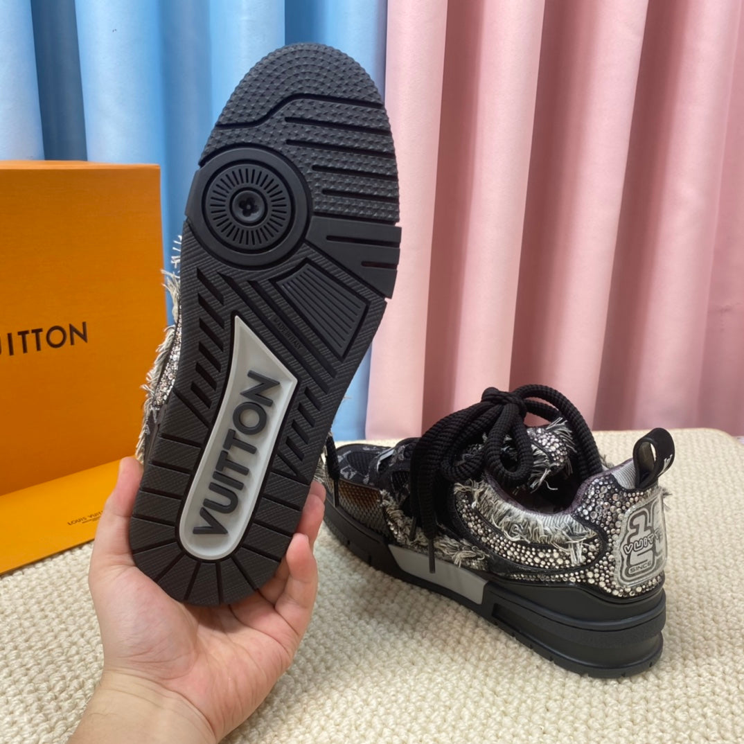 Louis Vuitton Skate Trainer Black Swarovski Monogram