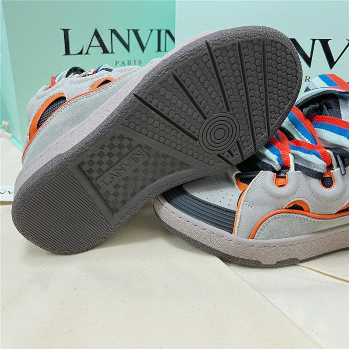 Lanvin Curb Sneaker Grey Orange
