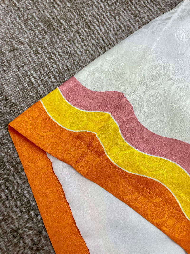 Casablanca Rainbow Monogram Silk Shorts