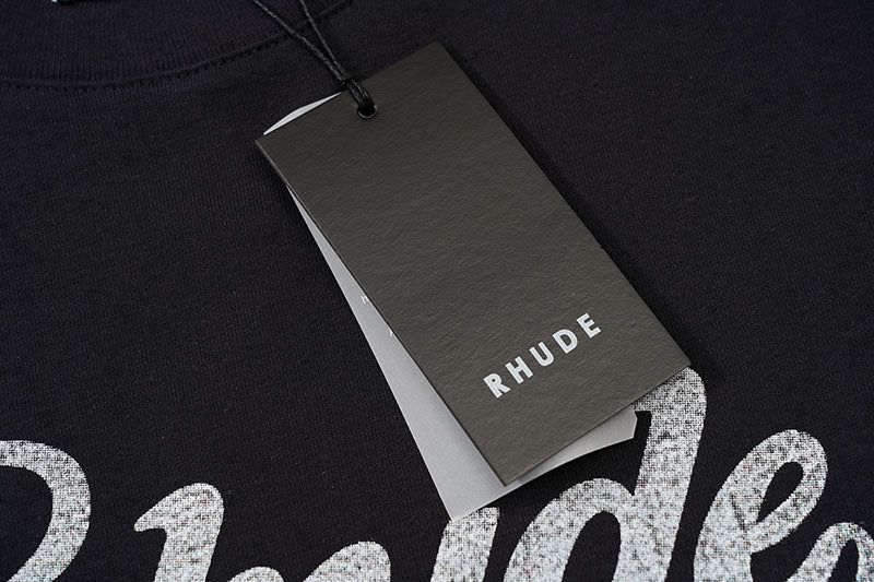 Rhude Black Cat Tee - Vintage Black