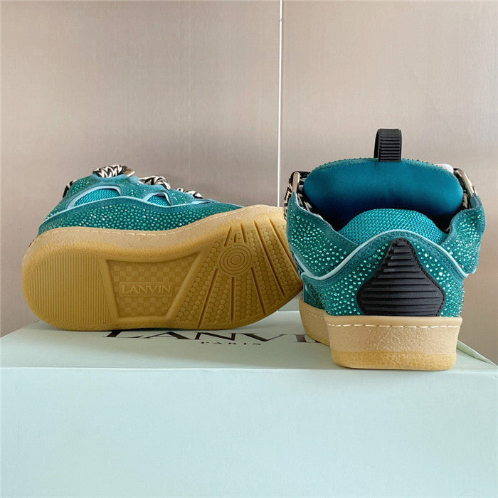 Lanvin Curb Sneaker Crystal Suede