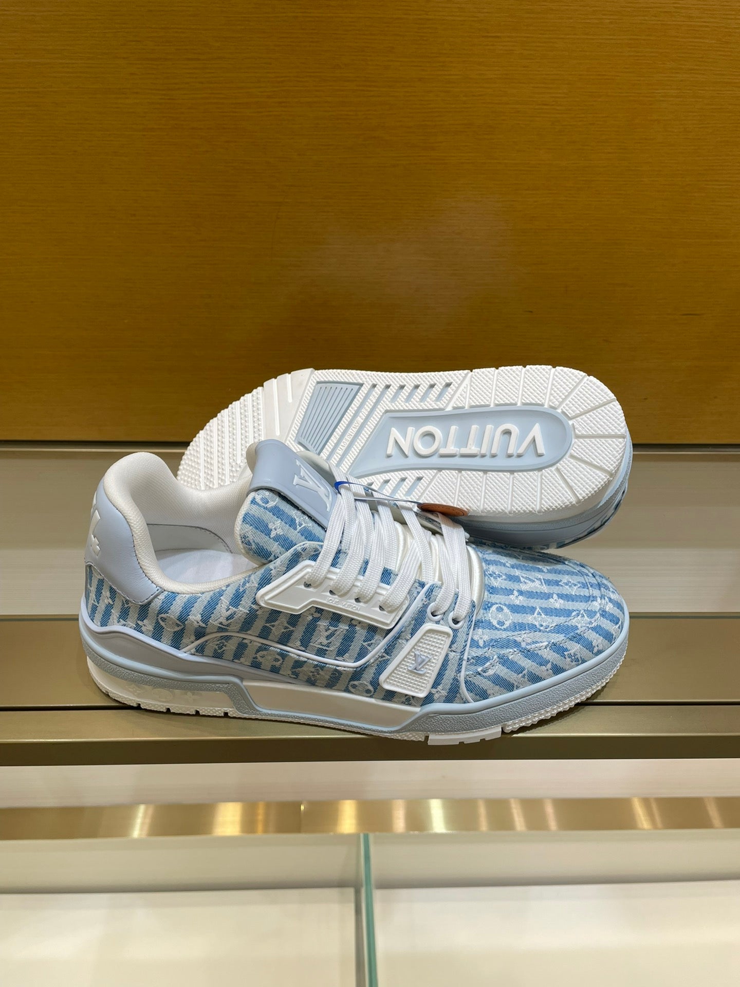 Louis Vuitton Trainer Blue Stripe Monogram