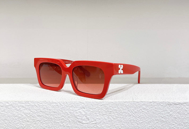 Off-White Rectangular Frame Sunglasses