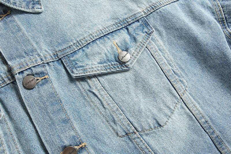 Palm Angels Logo Over Denim Jacket 'Blue/White'