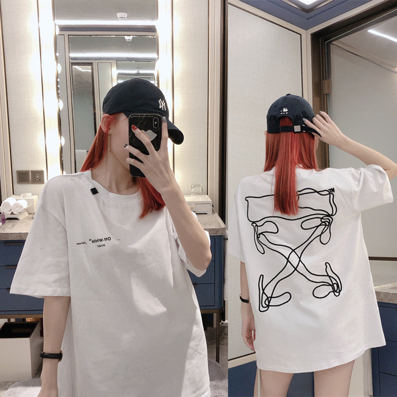 Off-White Oversized Abstract Arrows Embroidered T-shirt