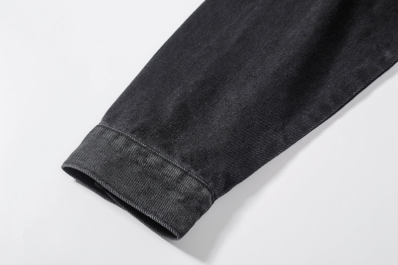 Palm Angels Washed Denim Trucker Jacket 'Grey'