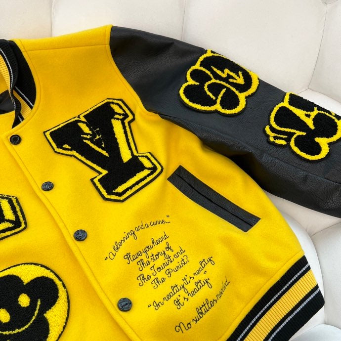 LEATHER EMBROIDERED VARSITY YELLOW | LOUIS VUITTON