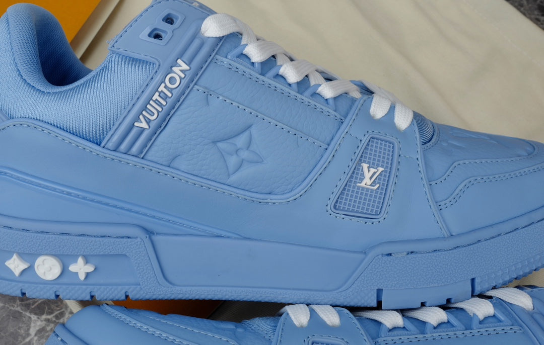 Louis Vuitton Trainer Blue Embossed Monogram