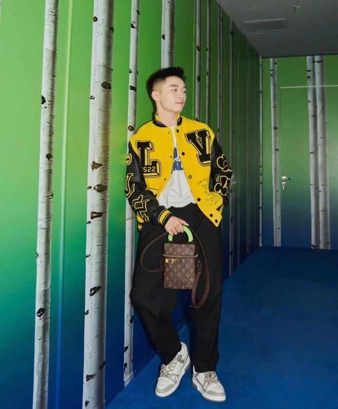 LEATHER EMBROIDERED VARSITY YELLOW | LOUIS VUITTON