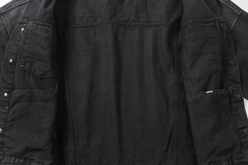 Palm Angels Washed Denim Trucker Jacket 'Grey'