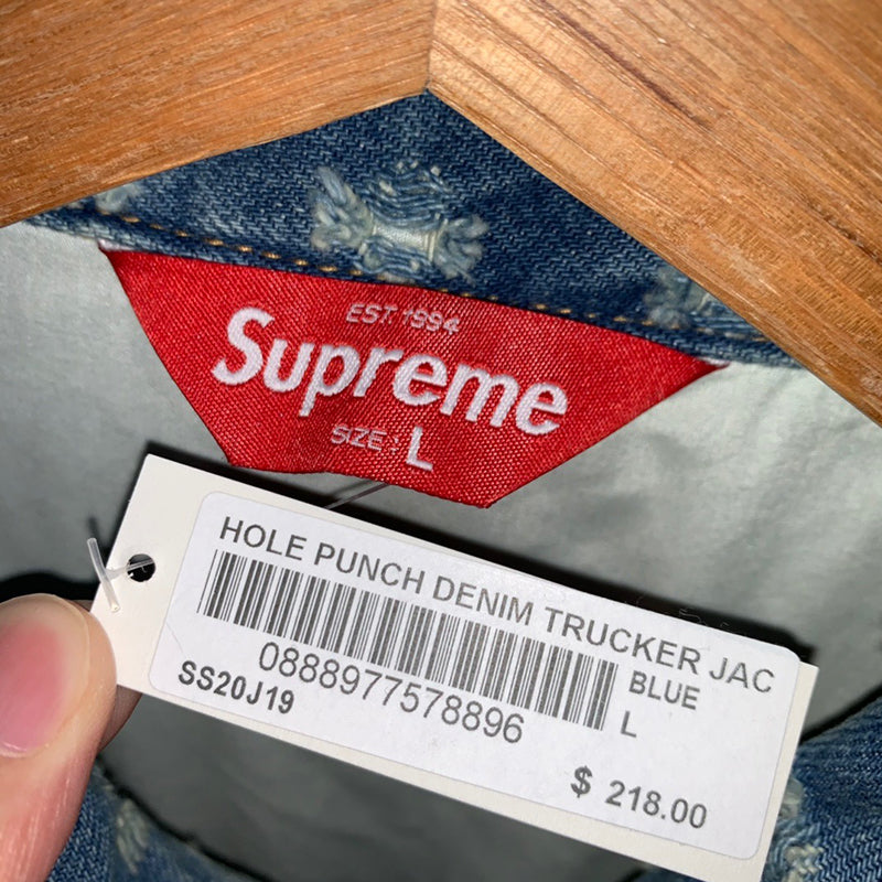 Supreme Hole Punch Denim Trucker Jacket