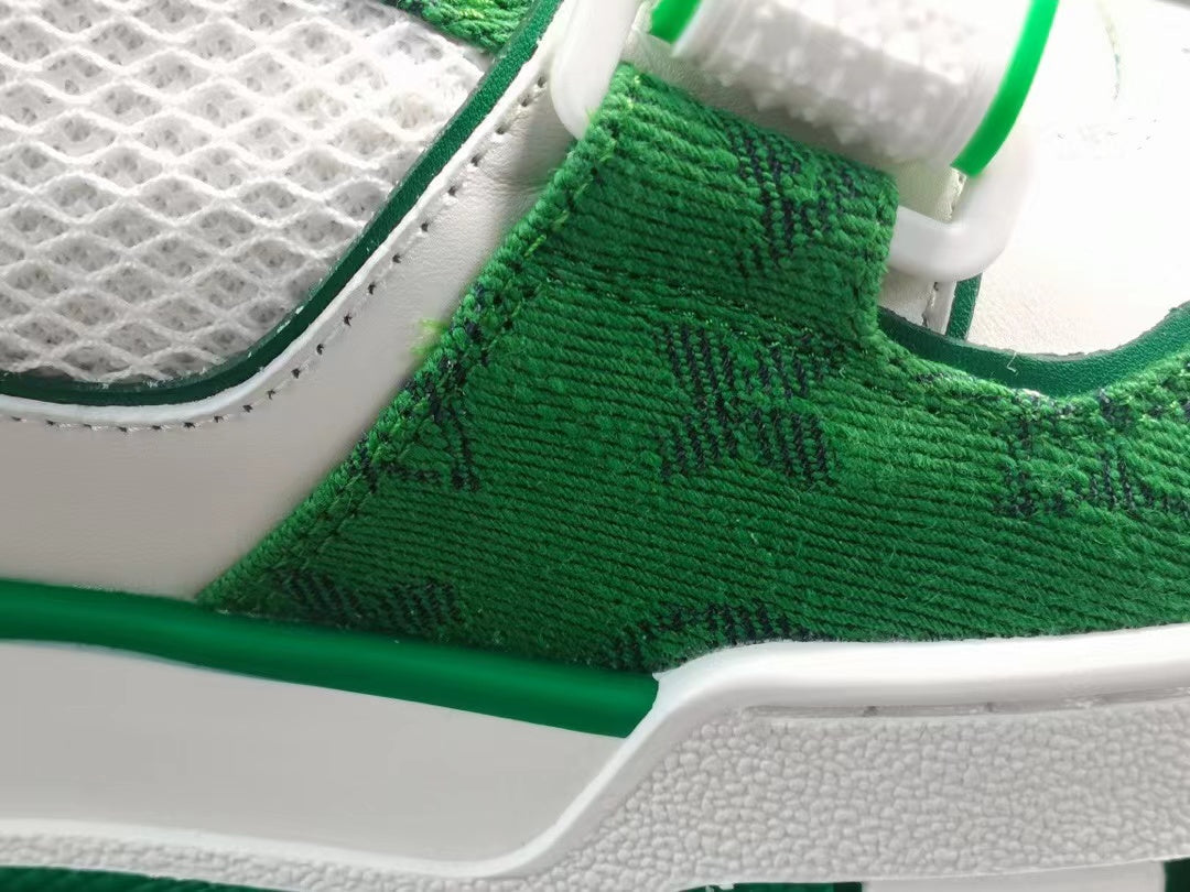 Louis Vuitton Trainer Monogram Denim Green