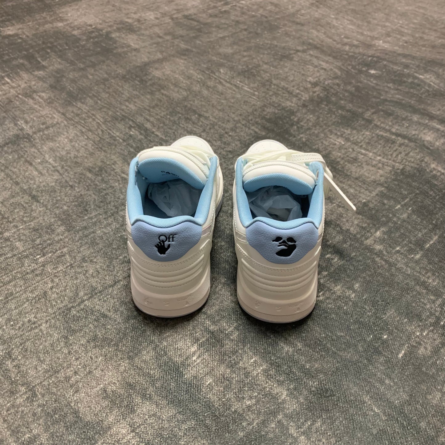 Off-White Out of Office 'White Iridescent' Leather Zip Tie