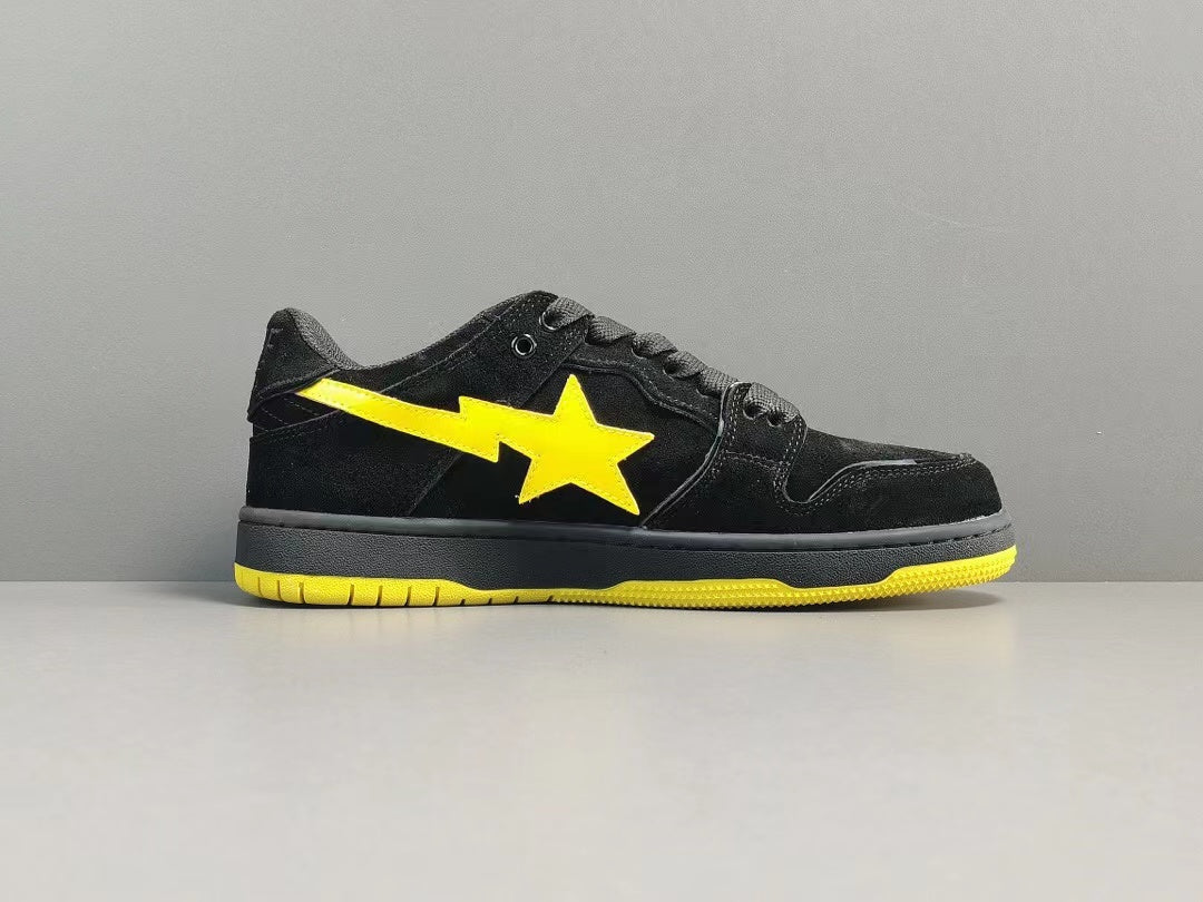 A Bathing Ape Sk8 Sta Black Electric Yellow