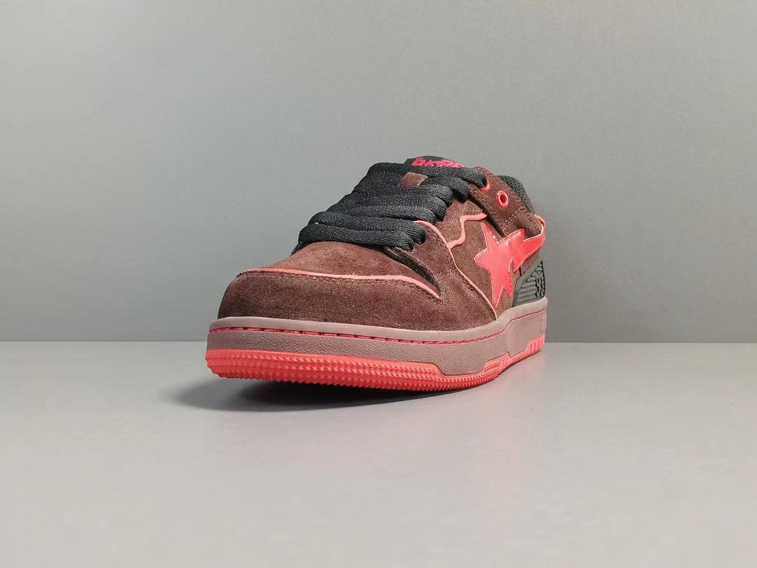 A Bathing Ape Bape SK8 Sta 'Brown Red'
