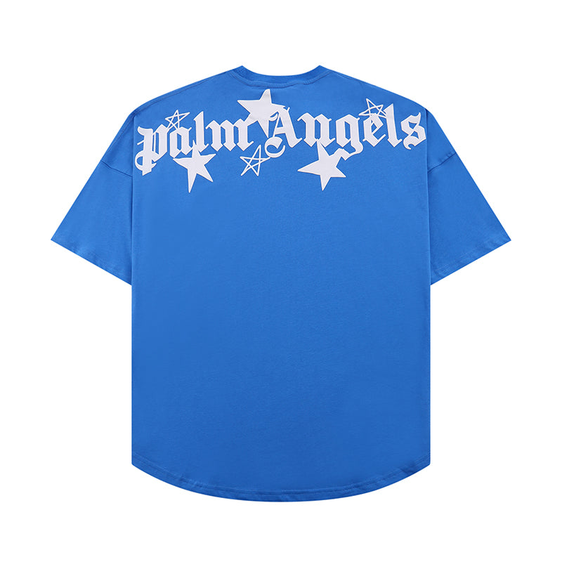 Palm Angels Shooting Stars Overlogo Tee 'Blue/White'