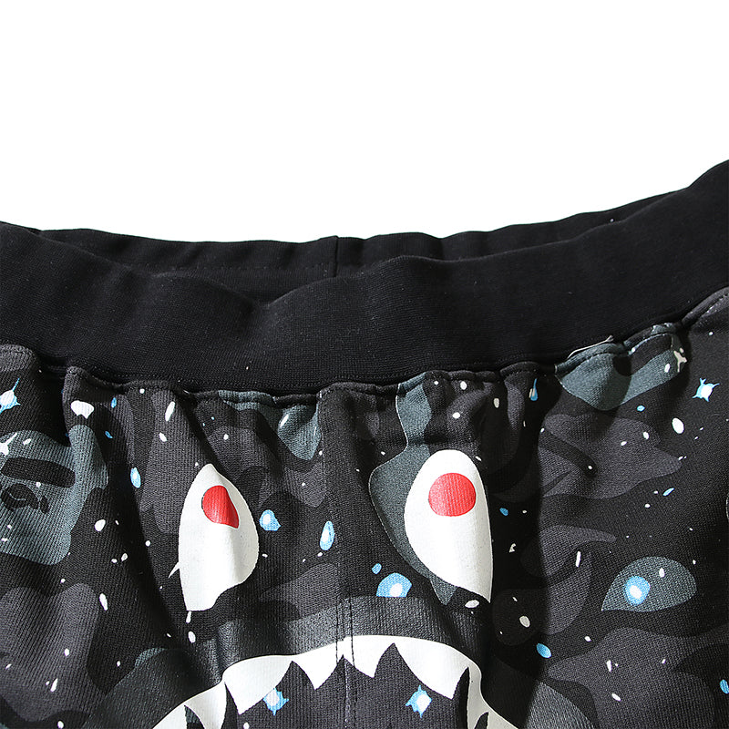 BAPE Space Camo Shark Sweat Shorts