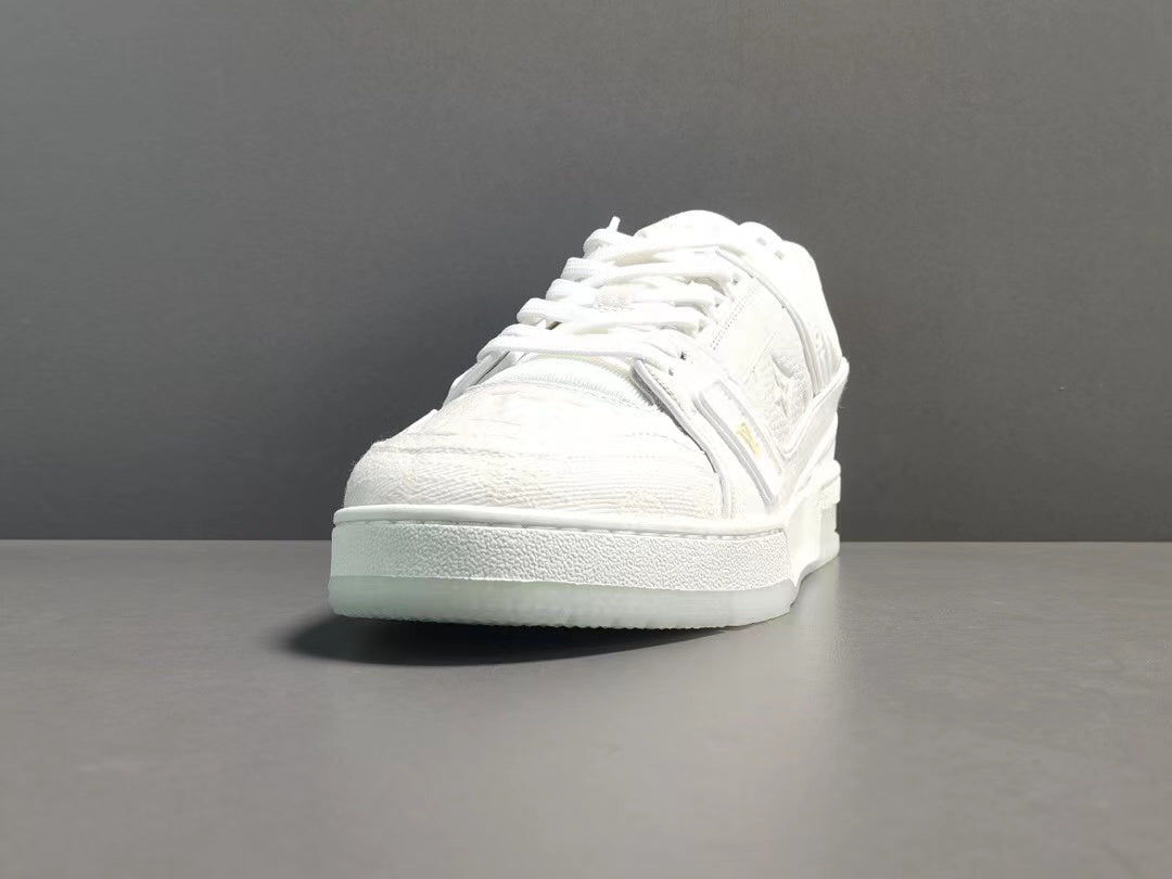 Louis Vuitton Trainer White Monogram Denim White