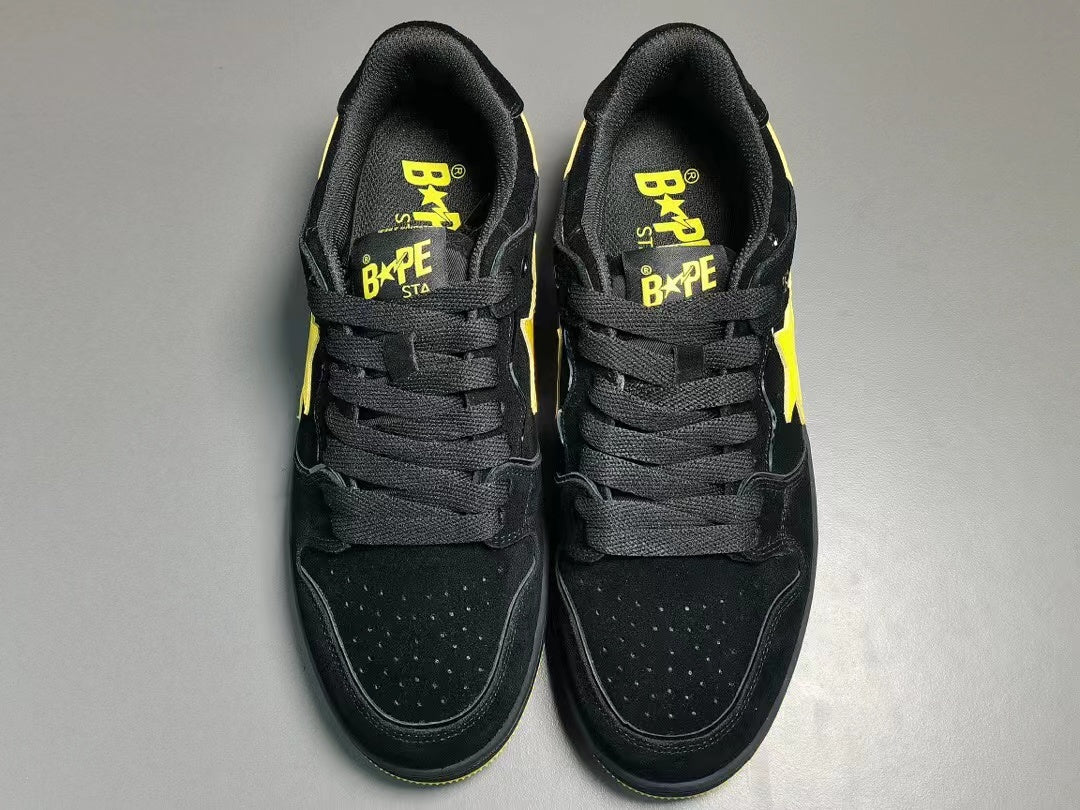 A Bathing Ape Sk8 Sta Black Electric Yellow