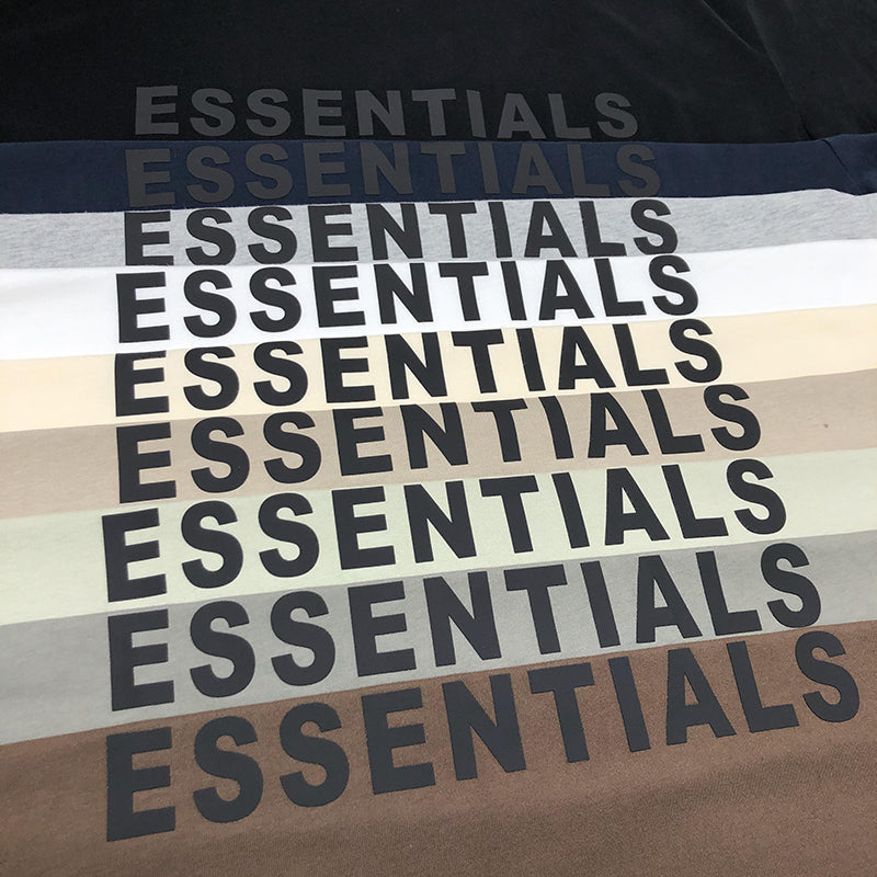 Fear of God Essentials Boxy T-Shirt Applique Logo 'Cement'