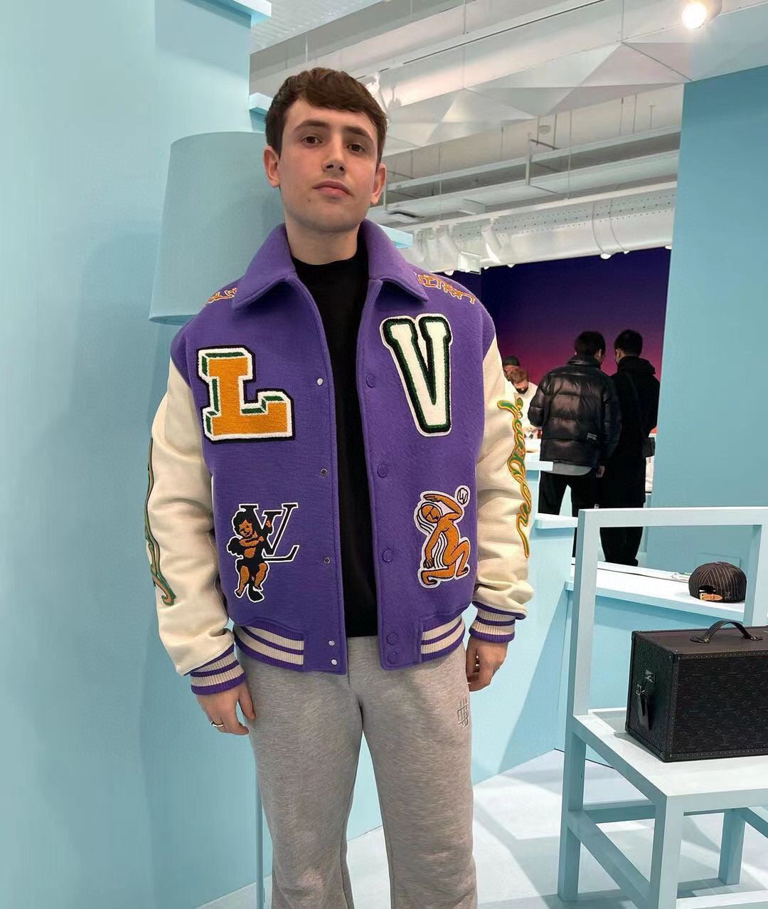 MULTI-PATCHES MIXED LEATHER VARSITY BLOUSON | LOUIS VUITTON