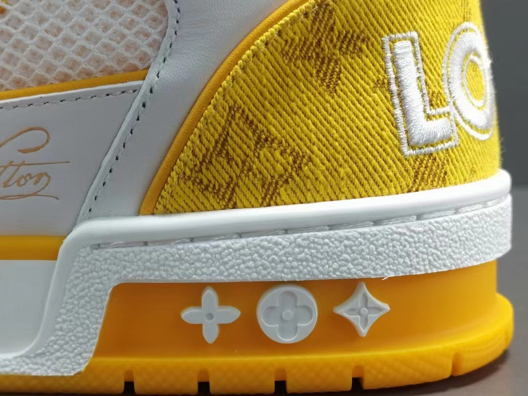 Louis Vuitton Trainer Monogram Denim Yellow