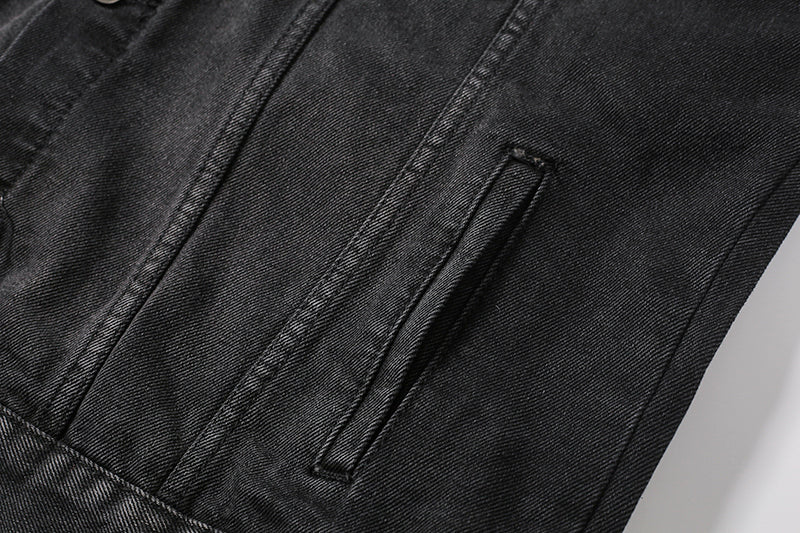 Palm Angels Washed Denim Trucker Jacket 'Grey'