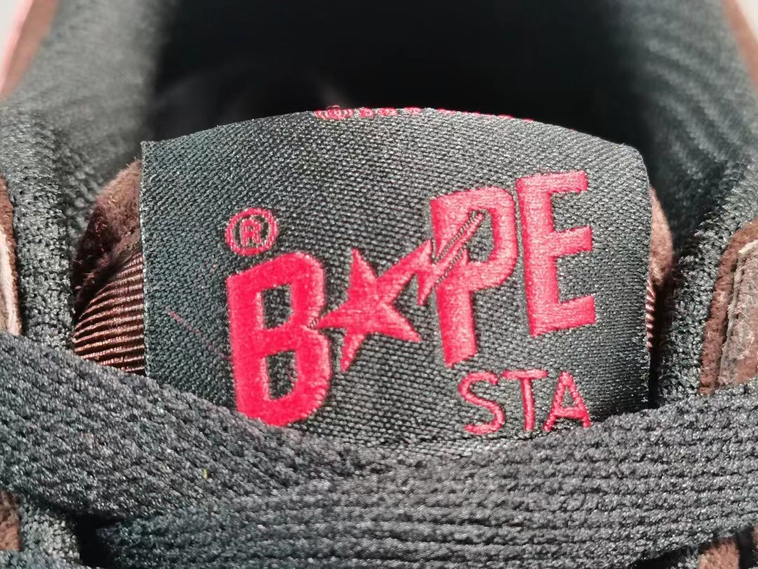 A Bathing Ape Bape SK8 Sta 'Brown Red'