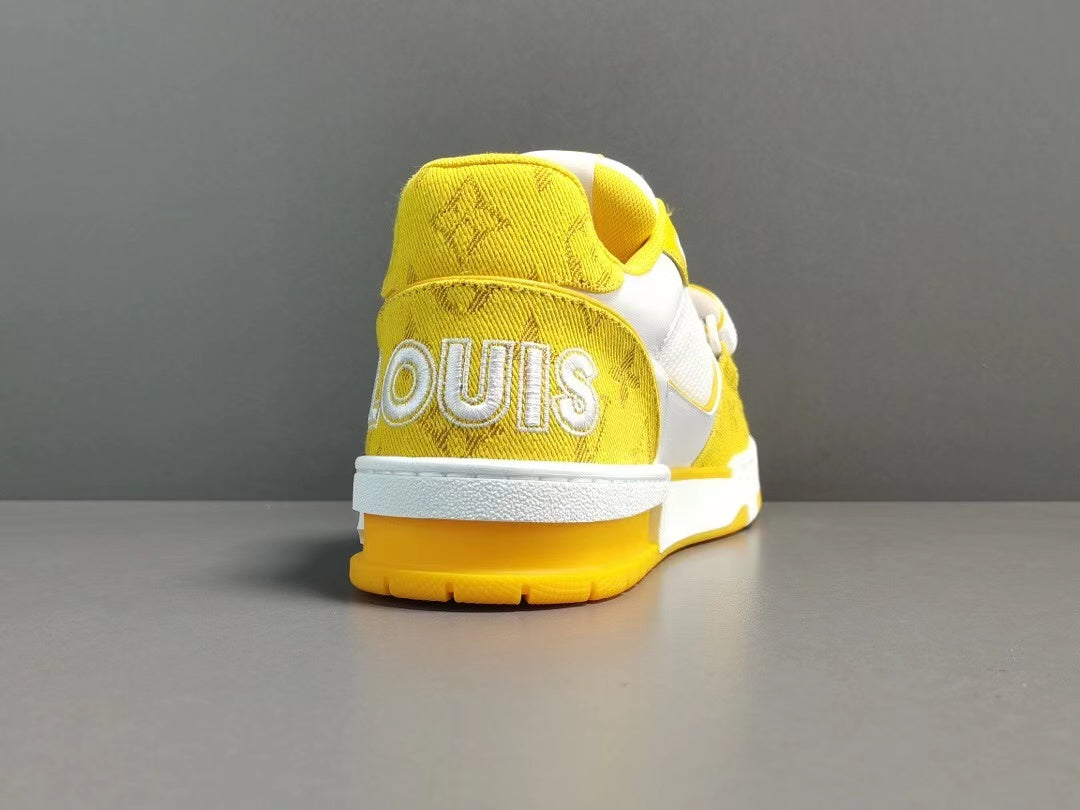Louis Vuitton Trainer Monogram Denim Yellow
