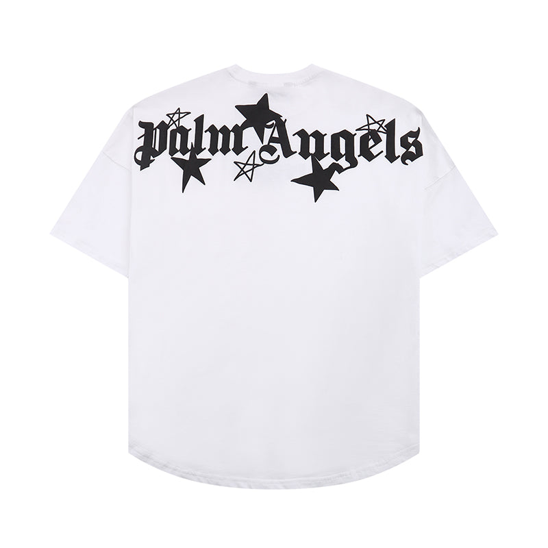 Palm Angels Shooting Stars Overlogo Tee 'Blue/White'