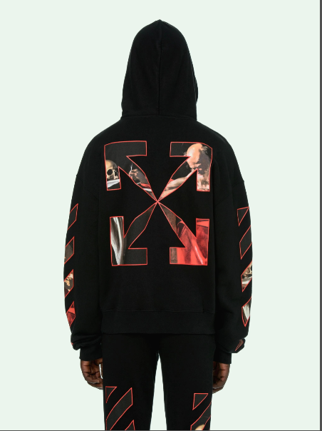 Off-White Caravaggio Diag Sleeve Hoodie - White