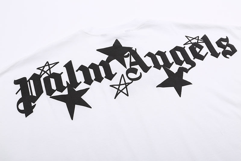 Palm Angels Shooting Stars Overlogo Tee 'Blue/White'