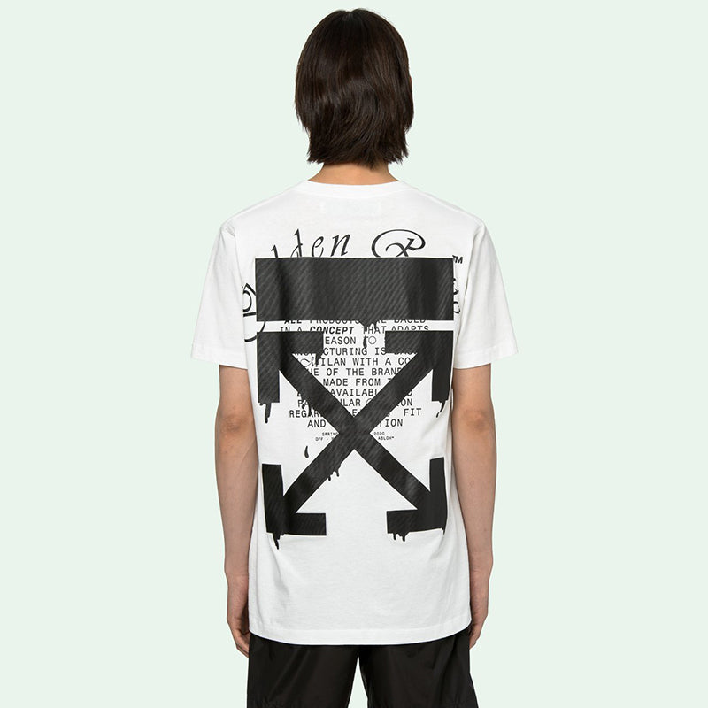 OFF WHITE 20SS Golden Ratio Arrow Graffiti T shirt White