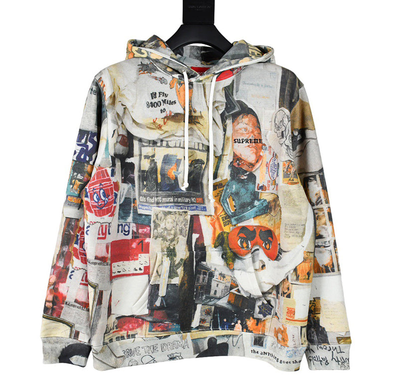 Supreme Dash's Wall Hooded Sweatshirt Dashs Wall