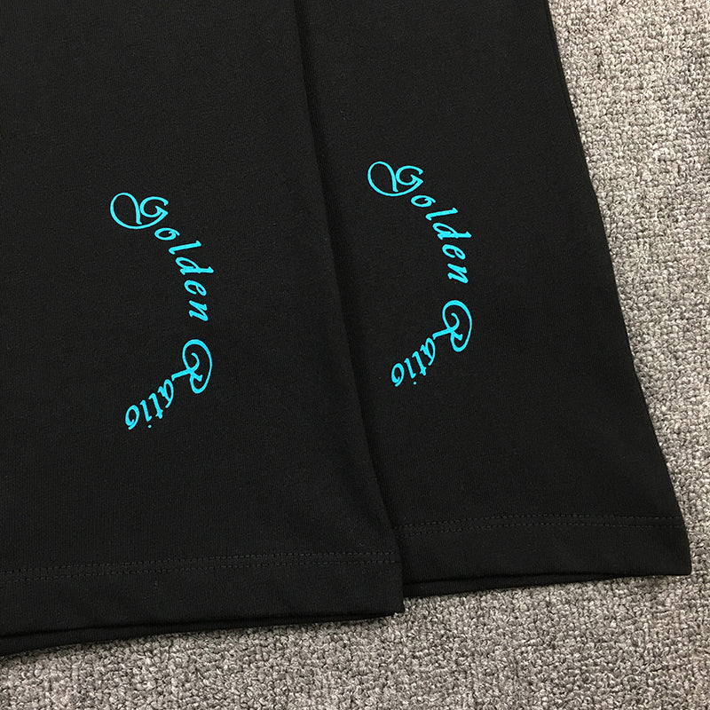 OFF WHITE 20SS Golden Ratio Arrow Graffiti T shirt Black