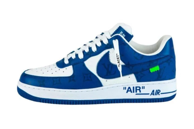 Louis Vuitton Nike Air Force 1 Low By Virgil Abloh White Royal