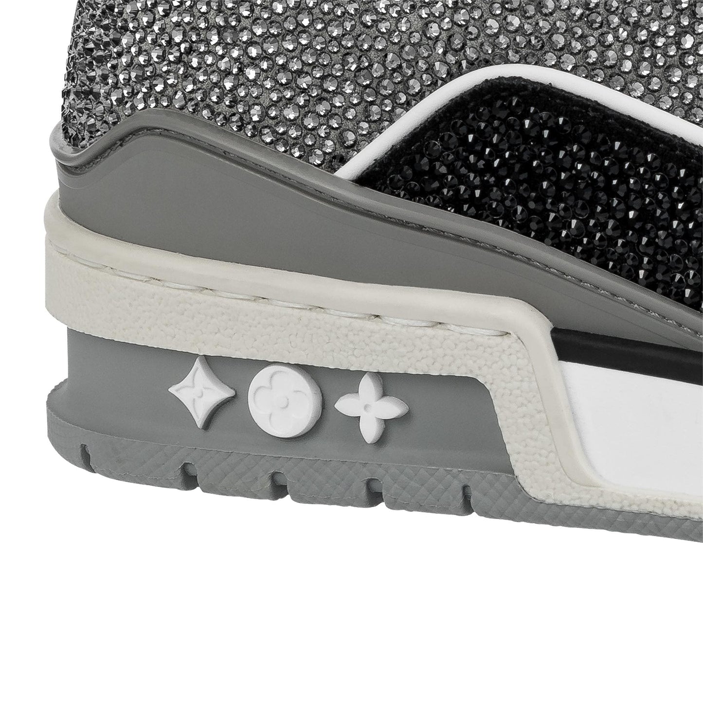 Louis Vuitton LV Trainer Black Grey Crystal